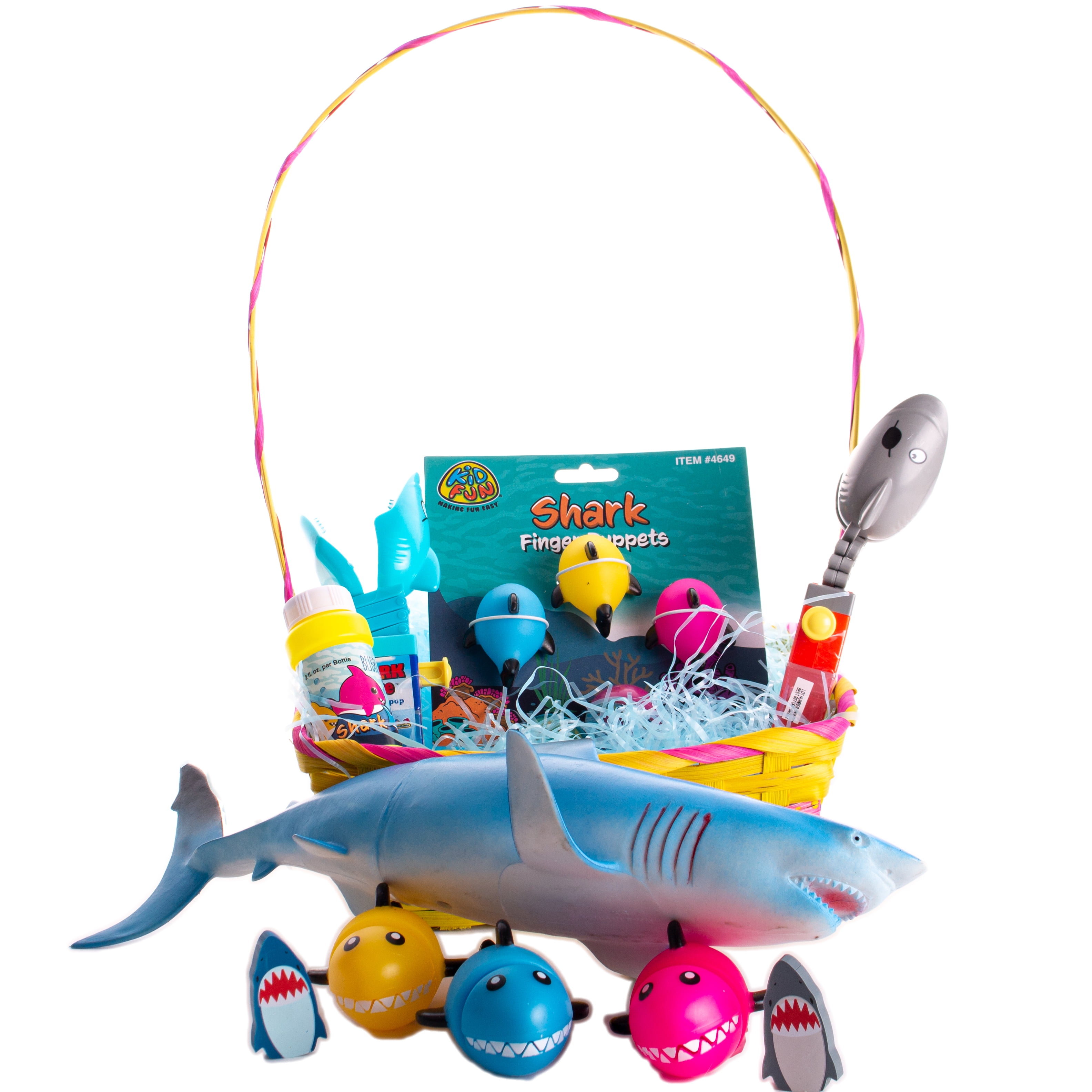 Kids Shark Theme Toy Filled 37pc Large Easter Basket Gift Set, Blue Yellow - Walmart.com